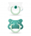 Duo de sucettes rondes Glow Bear green