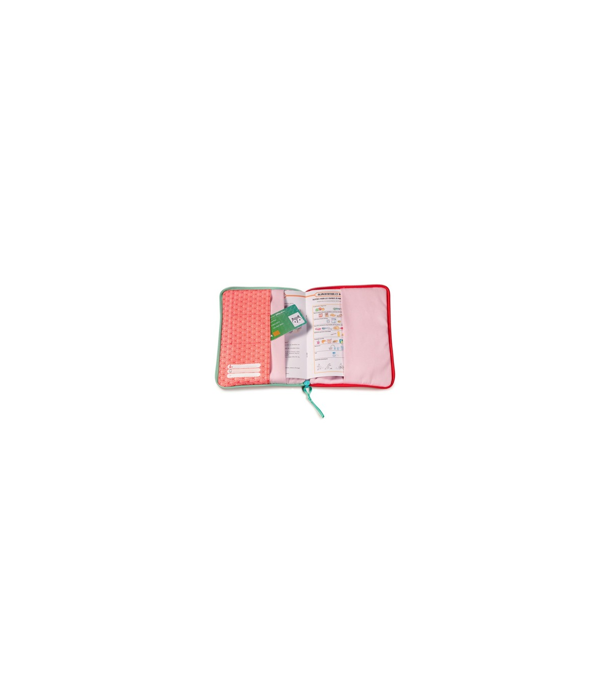 Carnet de santé Anaïs flamant rose motif jungle 17,5cm x 24cm - Je