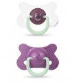 Duo de sucettes rondes Glow Cat purple