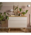 Commode Nature baby blanc/bois