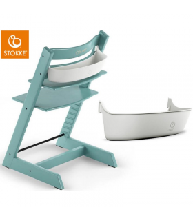 Regalo My High Chair Chaise haute portable de voyage Fold & Go, intérieur  et extérieur, kit bonus, plateau avec porte-gobelet, turquoise/turquoise